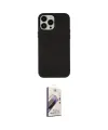 ieg™ iPhone 13 Pro Max Kılıf Çekirdek Çizgi - Siyah Bilvis 3D Mat Cam Ekran Koruyucu