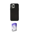 ieg™ iPhone 13 Pro Max Kılıf Çekirdek Çizgi - Siyah Bilvis 5in1 3D Magic Cam Ekran Koruyucu