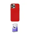 ieg™ iPhone 13 Pro Max Kılıf Çekirdek Çizgi - Siyah Bilvis 5in1 5D Magic Hayalet Cam Ekran Koruyucu