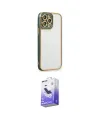 ieg™ iPhone 13 Pro Max Kılıf Çekirdek Klasik Serisi - Siyah Bilvis 5in1 5D Magic Hayalet Cam Ekran Koruyucu