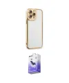 ieg™ iPhone 13 Pro Max Kılıf Çekirdek Klasik Serisi - Siyah Bilvis 5in1 5D Magic Hayalet Cam Ekran Koruyucu