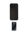 ieg™ iPhone 13 Pro Max Kılıf Çekirdek Yansıma - Siyah 3D Antistatik Hayalet Cam Ekran Koruyucu