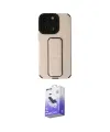 ieg™ iPhone 13 Pro Max Kılıf Çekirdek Yansıma - Siyah Bilvis 5in1 5D Magic Hayalet Cam Ekran Koruyucu