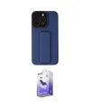 ieg™ iPhone 13 Pro Max Kılıf Çekirdek Yansıma - Siyah Bilvis 5in1 5D Magic Hayalet Cam Ekran Koruyucu