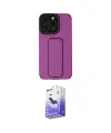 ieg™ iPhone 13 Pro Max Kılıf Çekirdek Yansıma - Siyah Bilvis 5in1 5D Magic Hayalet Cam Ekran Koruyucu
