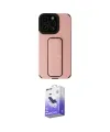ieg™ iPhone 13 Pro Max Kılıf Çekirdek Yansıma - Siyah Bilvis 5in1 5D Magic Hayalet Cam Ekran Koruyucu