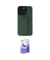 ieg™ iPhone 13 Pro Max Kılıf Çekirdek Yansıma - Siyah Bilvis 5in1 5D Magic Hayalet Cam Ekran Koruyucu