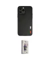 ieg™ iPhone 13 Pro Max Kılıf Doruk Asil Koleksiyonu - Siyah Bilvis 3D Cam Ekran Koruyucu