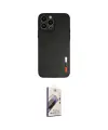 ieg™ iPhone 13 Pro Max Kılıf Doruk Asil Koleksiyonu - Siyah Bilvis 3D Mat Cam Ekran Koruyucu