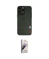 ieg™ iPhone 13 Pro Max Kılıf Doruk Asil Koleksiyonu - Siyah Bilvis 3D Mat Cam Ekran Koruyucu