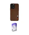 ieg™ iPhone 13 Pro Max Kılıf Doruk Asil Koleksiyonu - Siyah Bilvis 5in1 3D Magic Cam Ekran Koruyucu