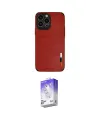 ieg™ iPhone 13 Pro Max Kılıf Doruk Asil Koleksiyonu - Siyah Bilvis 5in1 3D Magic Cam Ekran Koruyucu
