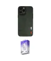 ieg™ iPhone 13 Pro Max Kılıf Doruk Asil Koleksiyonu - Siyah Bilvis 5in1 3D Magic Cam Ekran Koruyucu