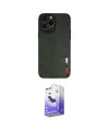 ieg™ iPhone 13 Pro Max Kılıf Doruk Asil Koleksiyonu - Siyah Bilvis 5in1 5D Magic Hayalet Cam Ekran Koruyucu