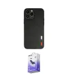 ieg™ iPhone 13 Pro Max Kılıf Doruk Asil Koleksiyonu - Siyah Bilvis 5in1 5D Magic Hayalet Cam Ekran Koruyucu