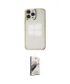 ieg™ iPhone 13 Pro Max Kılıf Doruk Doku Prime - Siyah Bilvis 3D Mat Cam Ekran Koruyucu