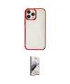 ieg™ iPhone 13 Pro Max Kılıf Doruk Doku Prime - Siyah Bilvis 3D Mat Cam Ekran Koruyucu