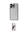ieg™ iPhone 13 Pro Max Kılıf Doruk Doku Prime - Siyah Bilvis 3D Mat Cam Ekran Koruyucu