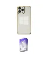 ieg™ iPhone 13 Pro Max Kılıf Doruk Doku Prime - Siyah Bilvis 5in1 3D Magic Cam Ekran Koruyucu