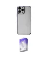 ieg™ iPhone 13 Pro Max Kılıf Doruk Doku Prime - Siyah Bilvis 5in1 3D Magic Cam Ekran Koruyucu