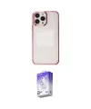 ieg™ iPhone 13 Pro Max Kılıf Doruk Doku Prime - Siyah Bilvis 5in1 3D Magic Cam Ekran Koruyucu