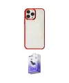 ieg™ iPhone 13 Pro Max Kılıf Doruk Doku Prime - Siyah Bilvis 5in1 5D Magic Hayalet Cam Ekran Koruyucu