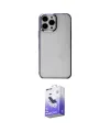 ieg™ iPhone 13 Pro Max Kılıf Doruk Doku Prime - Siyah Bilvis 5in1 5D Magic Hayalet Cam Ekran Koruyucu
