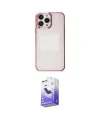 ieg™ iPhone 13 Pro Max Kılıf Doruk Doku Prime - Siyah Bilvis 5in1 5D Magic Hayalet Cam Ekran Koruyucu