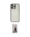 ieg™ iPhone 13 Pro Max Kılıf Doruk Doku Prime - Siyah Bilvis Hayalet Cam Ekran Koruyucu