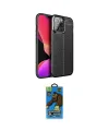 ieg™ iPhone 13 Pro Max Kılıf Doruk Klasik Özel Seri - Siyah 18D Cam Ekran Koruyucu