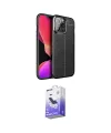 ieg™ iPhone 13 Pro Max Kılıf Doruk Klasik Özel Seri - Siyah Bilvis 5in1 5D Magic Hayalet Cam Ekran Koruyucu