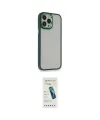 ieg™ iPhone 13 Pro Max Kılıf Eksen Doku Prime - Şeffaf Pasifik Cam Ekran Koruyucu