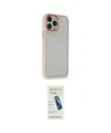 ieg™ iPhone 13 Pro Max Kılıf Eksen Doku Prime - Şeffaf Pasifik Cam Ekran Koruyucu