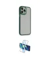 ieg™ iPhone 13 Pro Max Kılıf Eksen Doku Prime - Siyah 3D Antistatik Cam Ekran Koruyucu