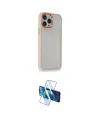 ieg™ iPhone 13 Pro Max Kılıf Eksen Doku Prime - Siyah 3D Antistatik Cam Ekran Koruyucu