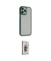 ieg™ iPhone 13 Pro Max Kılıf Eksen Doku Prime - Siyah Bilvis 3D Cam Ekran Koruyucu