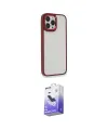 ieg™ iPhone 13 Pro Max Kılıf Eksen Doku Prime - Siyah Bilvis 5in1 5D Magic Hayalet Cam Ekran Koruyucu
