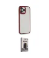 ieg™ iPhone 13 Pro Max Kılıf Eksen Doku Prime - Siyah Bilvis Hayalet Cam Ekran Koruyucu