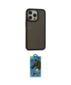 ieg™ iPhone 13 Pro Max Kılıf Eksen Işık - Siyah 18D Cam Ekran Koruyucu