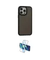 ieg™ iPhone 13 Pro Max Kılıf Eksen Işık - Siyah 3D Antistatik Cam Ekran Koruyucu