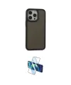 ieg™ iPhone 13 Pro Max Kılıf Eksen Işık - Siyah 3D Antistatik Cam Ekran Koruyucu