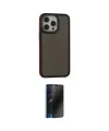 ieg™ iPhone 13 Pro Max Kılıf Eksen Işık - Siyah 3D Antistatik Hayalet Cam Ekran Koruyucu