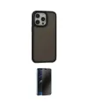 ieg™ iPhone 13 Pro Max Kılıf Eksen Işık - Siyah 3D Antistatik Hayalet Cam Ekran Koruyucu