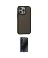 ieg™ iPhone 13 Pro Max Kılıf Eksen Işık - Siyah 3D Antistatik Hayalet Cam Ekran Koruyucu