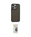 ieg™ iPhone 13 Pro Max Kılıf Eksen Işık - Siyah 6D Mat Seramik Hayalet Nano Ekran Koruyucu