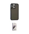 ieg™ iPhone 13 Pro Max Kılıf Eksen Işık - Siyah Bilvis 3D Mat Cam Ekran Koruyucu