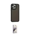 ieg™ iPhone 13 Pro Max Kılıf Eksen Işık - Siyah Bilvis 3D Mat Cam Ekran Koruyucu