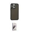 ieg™ iPhone 13 Pro Max Kılıf Eksen Işık - Siyah Bilvis 3D Mat Cam Ekran Koruyucu