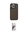 ieg™ iPhone 13 Pro Max Kılıf Eksen Işık - Siyah Bilvis 3D Mat Cam Ekran Koruyucu