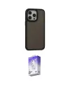 ieg™ iPhone 13 Pro Max Kılıf Eksen Işık - Siyah Bilvis 5in1 3D Magic Cam Ekran Koruyucu